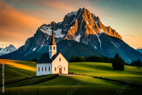 church in the mountains GENRATED AI
