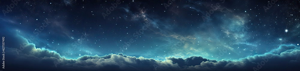 Universe landscape panoramic view. Generative AI Universe landscape panoramic view. Generative AI
