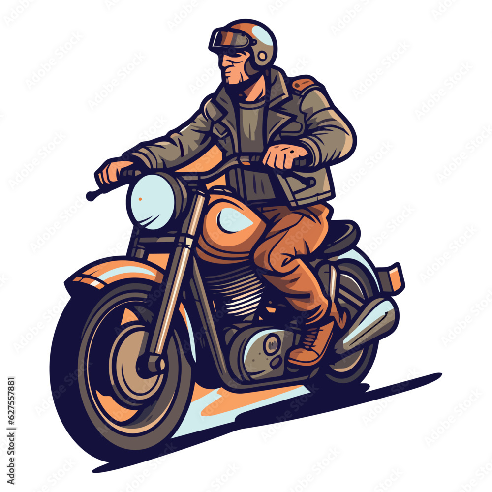 Man riding motorcycle Man riding motorcycle