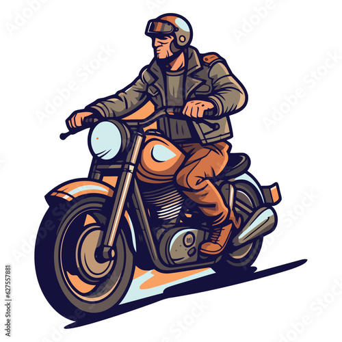 Man riding motorcycle