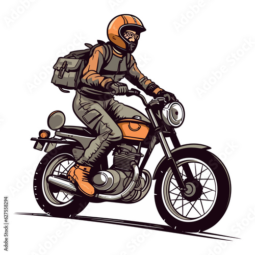 Man riding motorcycles in a race