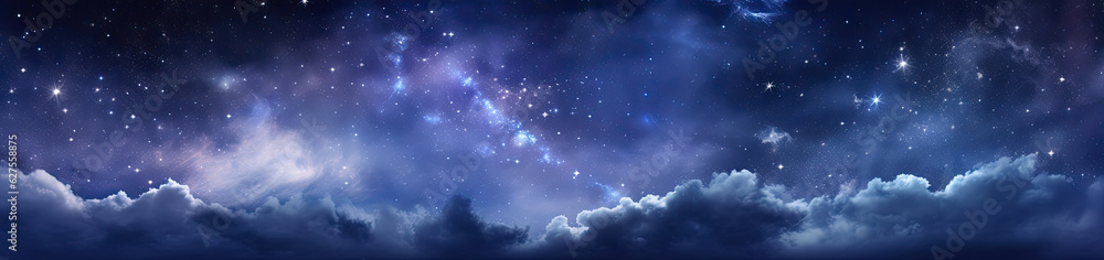 Universe landscape panoramic view. Generative AI Universe landscape panoramic view. Generative AI