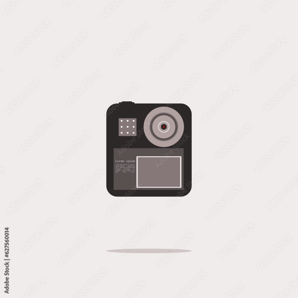 vector camera digital go pro design flat design icon simple attractive monogram cartoon pastel color eps 10 vector camera digital go pro design flat design icon simple attractive monogram cartoon pastel color eps 10