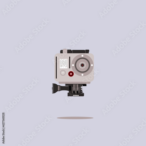 vector camera digital go pro design flat design icon simple attractive monogram cartoon pastel color eps 10