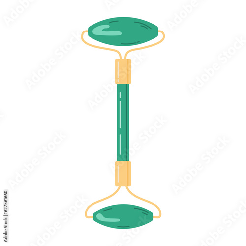 Green quartz Jade roller for facial massage