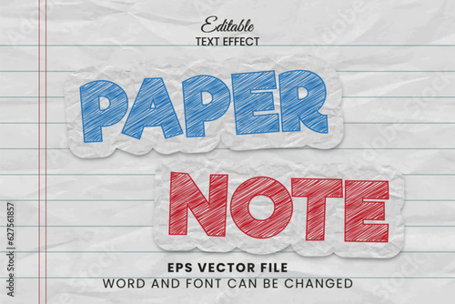  crumpled paper texture editable vector text effect