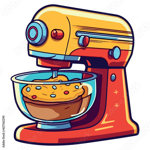 orange kitchen mixer