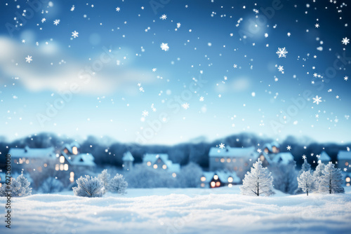 Christmas and winter scene background © ijeab