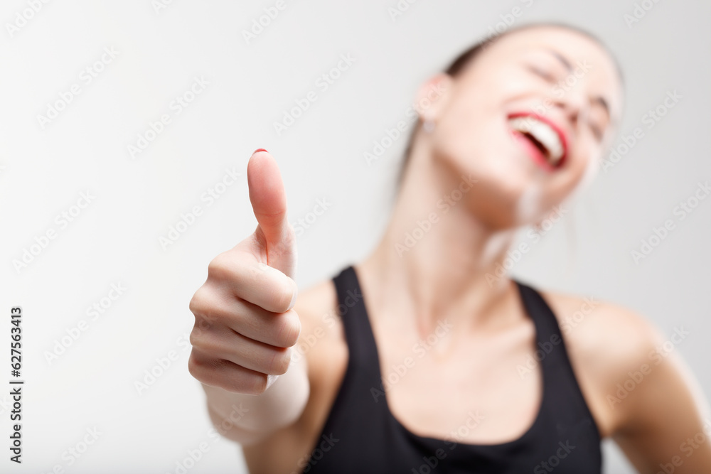 Enthusiastic thumbs up, indicates positivity Enthusiastic thumbs up, indicates positivity