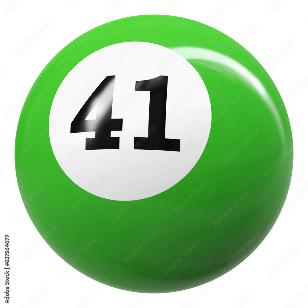 41 Number 3D Ball Green 41 Number 3D Ball Green
