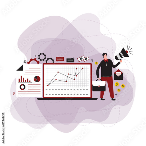 Digital Accounting concept 