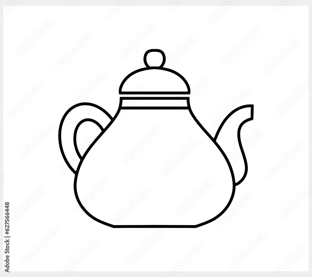 Doodle teapot icon isolated Hand drawn food drink clipart Sketch Vector stock illustration EPS 10 Doodle teapot icon isolated Hand drawn food drink clipart Sketch Vector stock illustration EPS 10