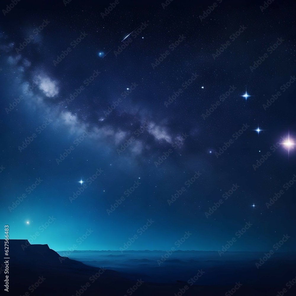 Space background with glowing stars beautiful view