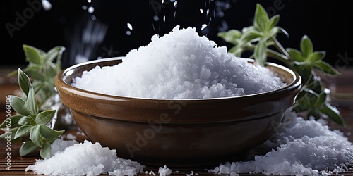 illustration of salt in a bowl, generative AI