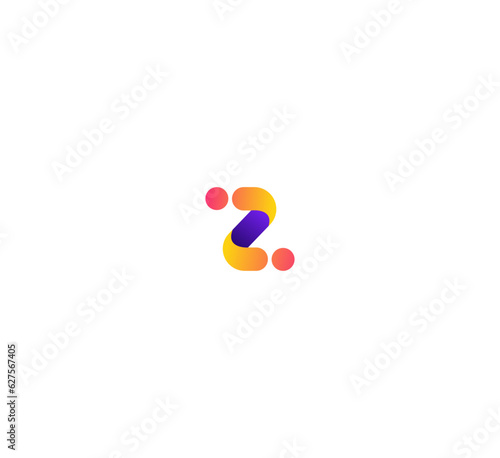 Letter Z, ZII, IIZ logo icon design template elements.