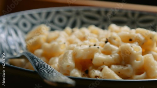 Plated Macaroni Cheese with Pepper photo