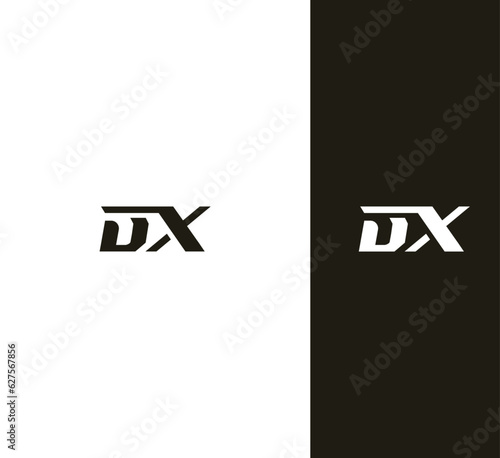 Abstract luxury initial letter DX, XD logo.