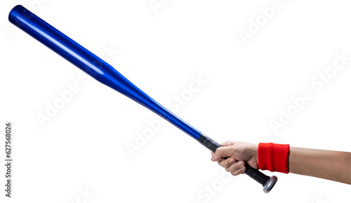 Fotografía Woman hand holding Baseball bat isolated on a white background PNG File