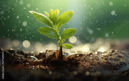 New life sprouts from green seedling in nature © MUS_GRAPHIC