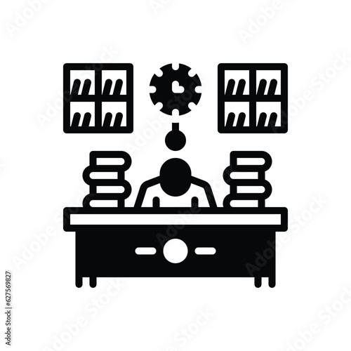 Black solid icon for too work  