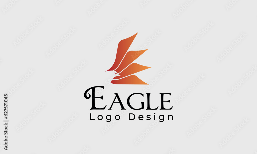 Eagle Wings logo design vector illustration
