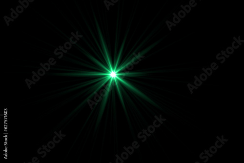 Lens flare effect on black background