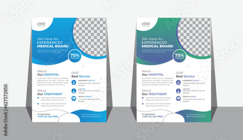 creative vector hospital flyer design