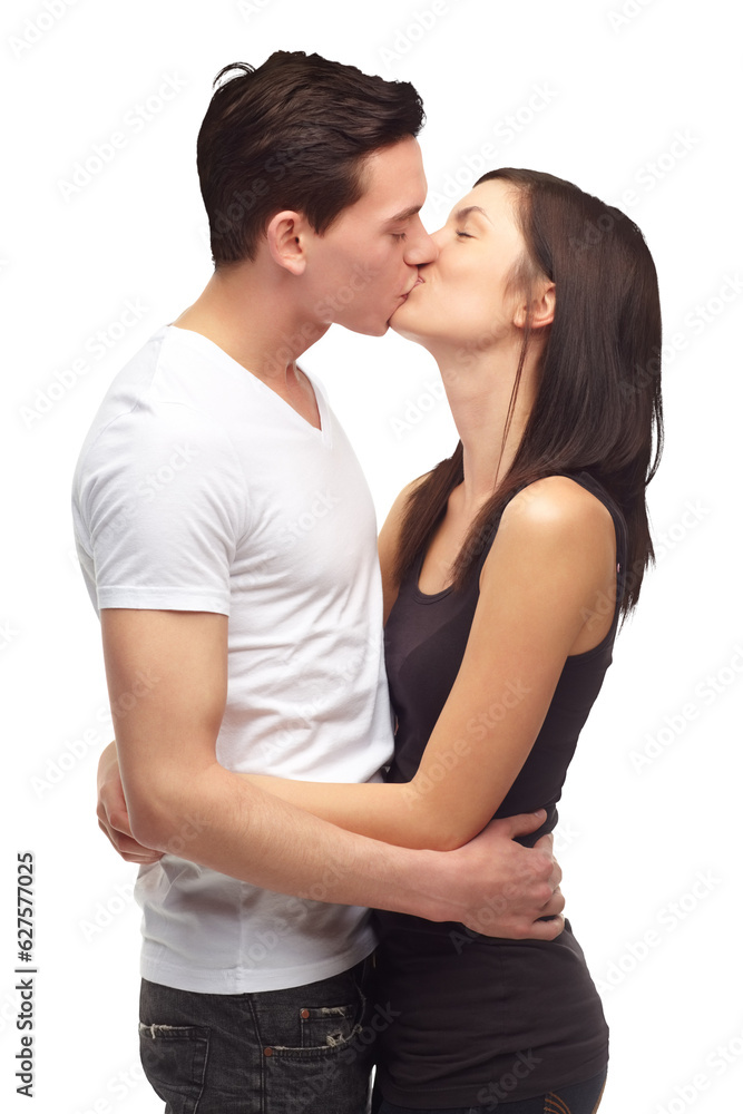 Love, kiss and young happy couple isolated on transparent png background, romance and trust. Hug, man and woman in embrace in support, healthy relationship and future commitment together on date. Love, kiss and young happy couple isolated on transparent png background, romance and trust. Hug, man and woman in embrace in support, healthy relationship and future commitment together on date.