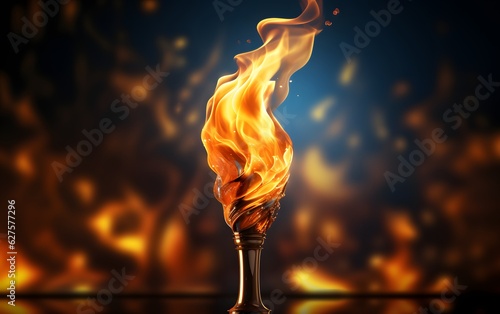Olympic games Torch Flame background. generative ai