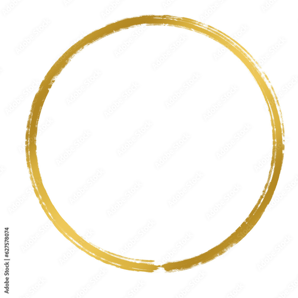 Gold circle frame.
Gold circle frame.