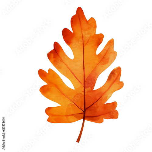 watercolor autumn leaf, ai generative