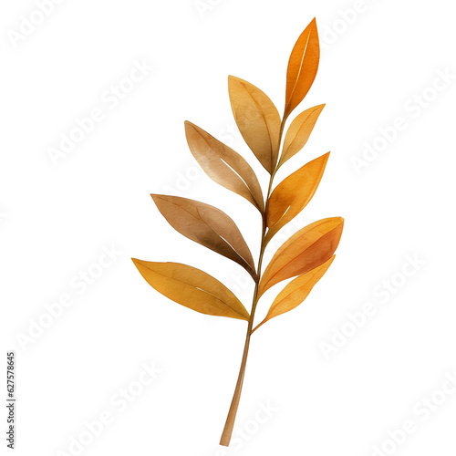 watercolor autumn leaf, ai generative