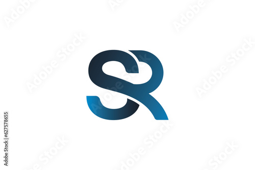 SR letter abstract logo icon