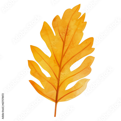 watercolor autumn leaf, ai generative