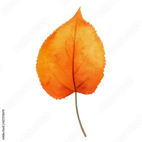 watercolor autumn leaf, ai generative
