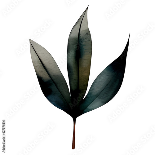 watercolor autumn leaf, ai generative