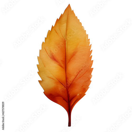 watercolor autumn leaf, ai generative