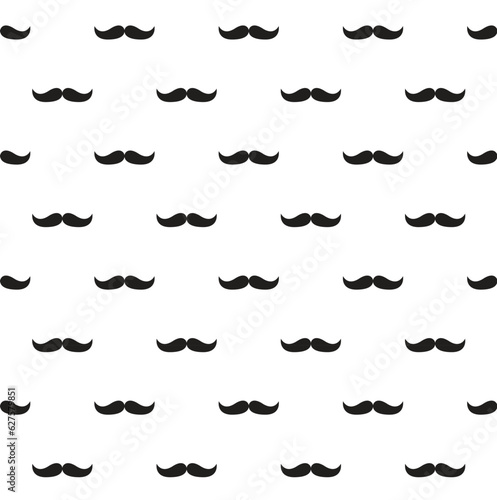 black moustache seamless pattern, father's day