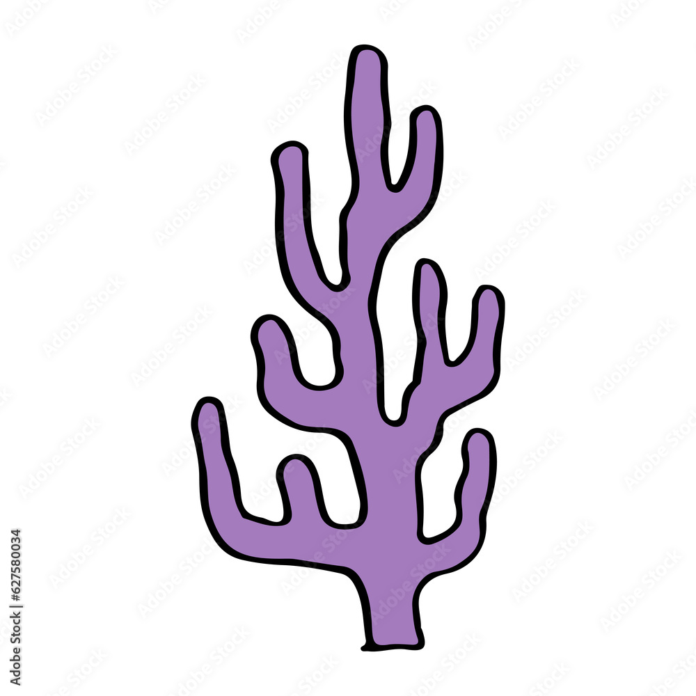 coral reef hand drawn element coral reef hand drawn element