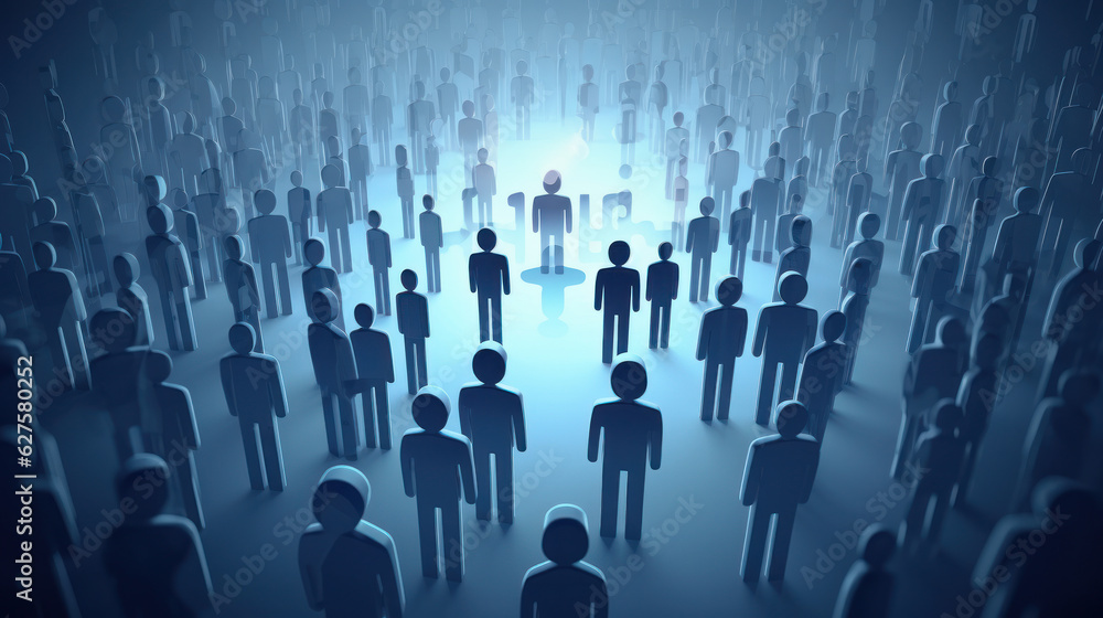 Fototapeta premium Unleashing Human Capital: The HR Recruitment Odyssey. Generative AI