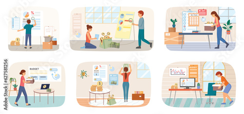 People analysis budget. Calculate financial plan of save income and expense management.. Moving budget. How to create moving budget. Take inventory. Packing services. Other expenses, unpacking