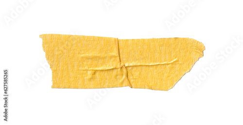 Yellow glued paper tape isolated