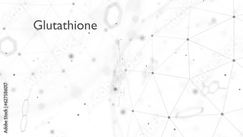 Glutathione or reduced glutathione, GSH endogenous antioxidant molecule. Skeletal formula. photo