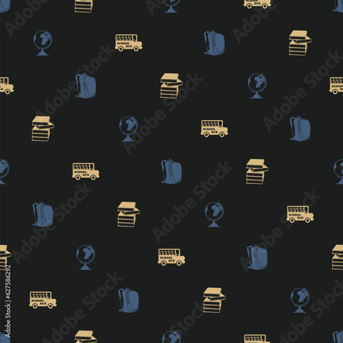 Wallpaper Mural Back to school seamless pattern. Vector background Torontodigital.ca