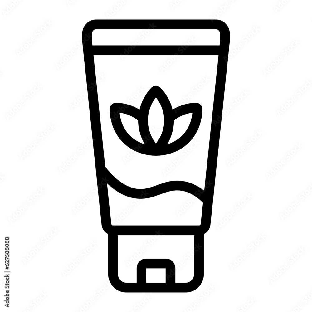 Obraz premium face cream line icon