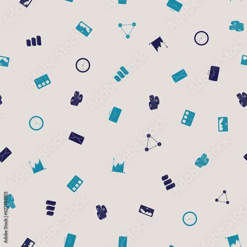 Wallpaper Mural Office Business Seamless Pattern Background. Vector illustration. Torontodigital.ca