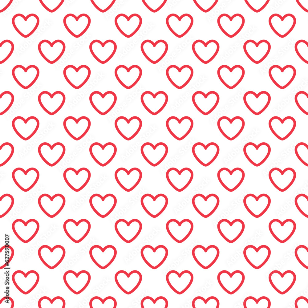 Love heart seamless pattern design vector background. Seamless pattern on Valentine's day. The seamless texture with heart. Love heart seamless pattern design vector background. Seamless pattern on Valentine's day. The seamless texture with heart.