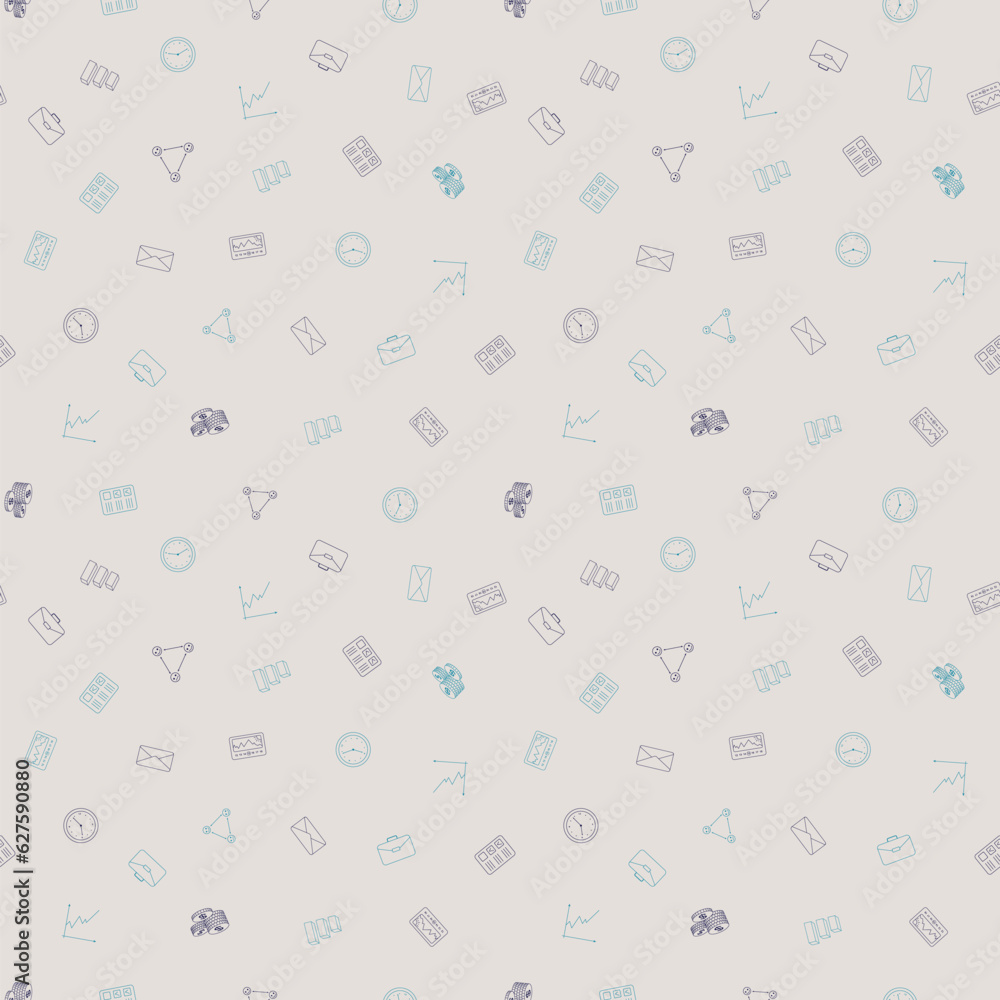 Office Business Seamless Pattern Background. Vector illustration. Office Business Seamless Pattern Background. Vector illustration.
