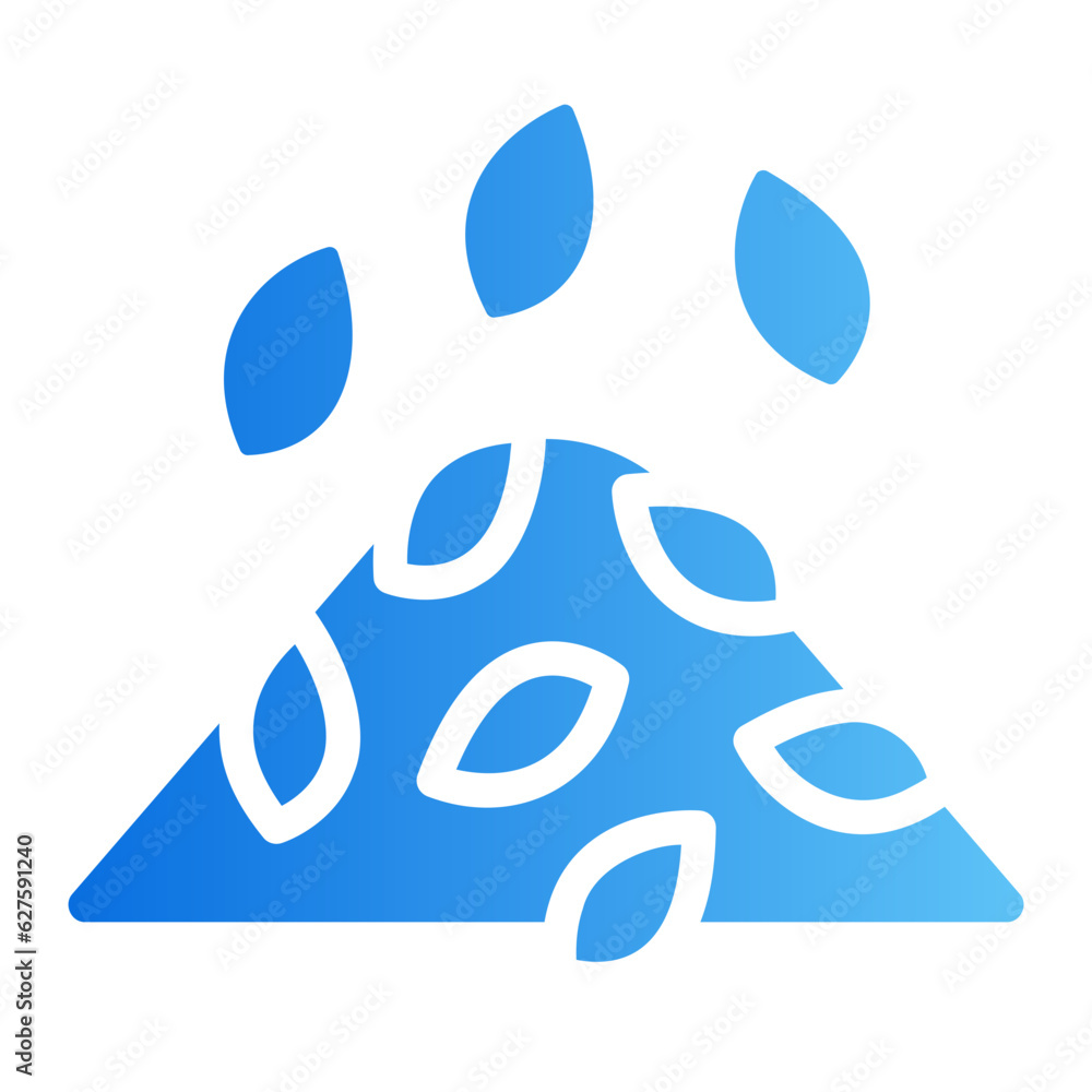 dry leaf gradient icon