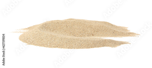 Beautiful dry beach sand isolated on white